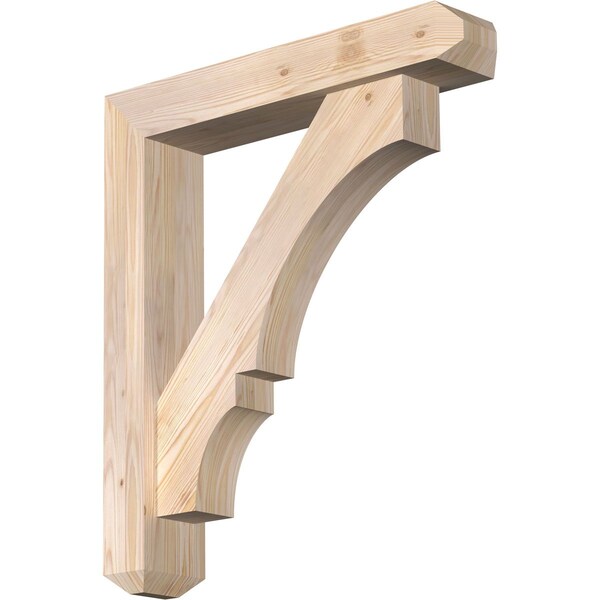 Ekena Millwork Balboa Craftsman Smooth Bracket w/ Offset Brace, Douglas Fir, 5 1/2"W x 28"D x 32"H BKT0604X28X32BOA04SDF - main